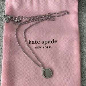 Kate Spade Silver CZ Disc Necklace